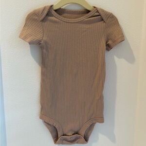 Carter's Tan Ribbed Kids Bodysuit